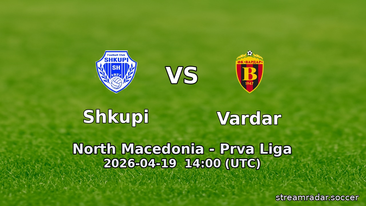 Shkupi vs Vardar