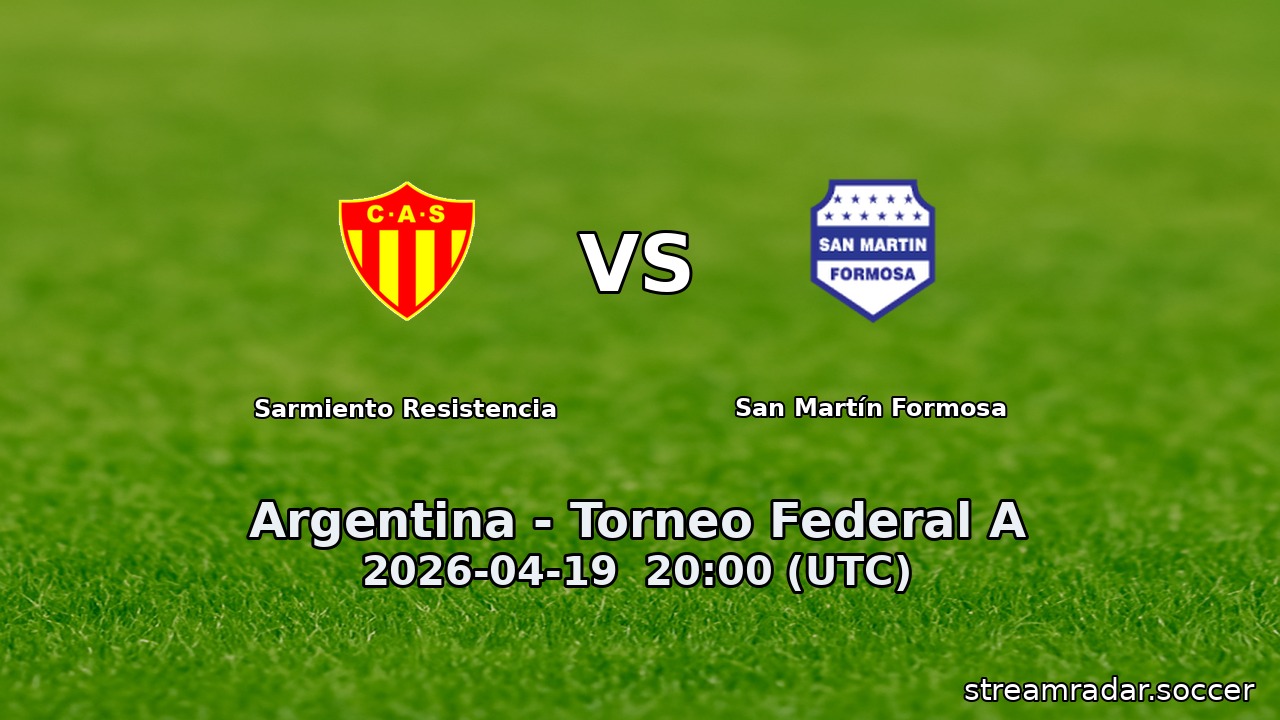 Sarmiento Resistencia vs San Martín Formosa