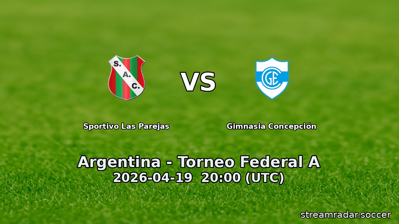 Sportivo Las Parejas vs Gimnasia Concepción