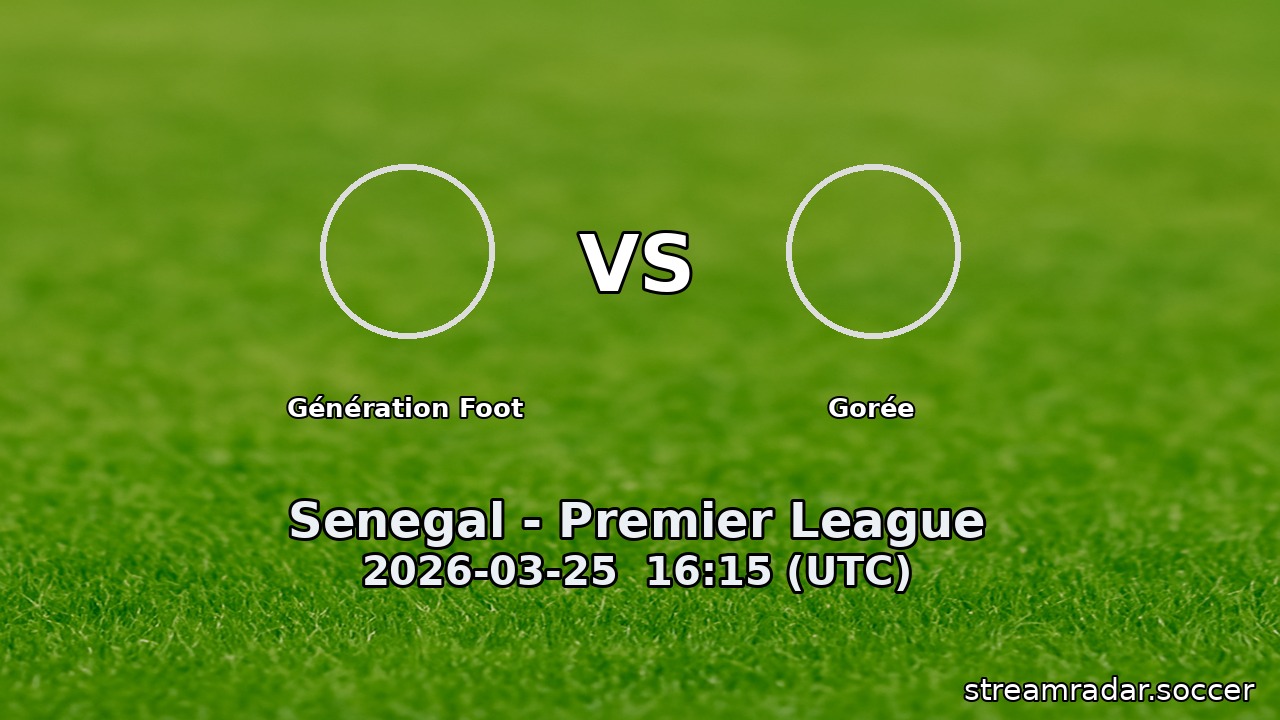 Génération Foot vs Gorée