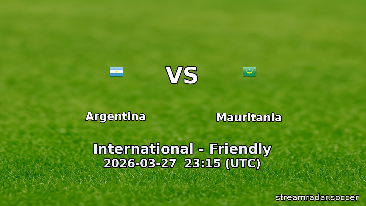 Argentina vs Mauritania