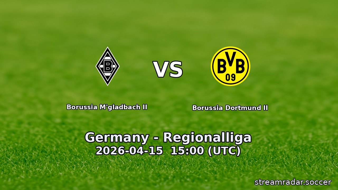 Borussia M'gladbach II vs Borussia Dortmund II