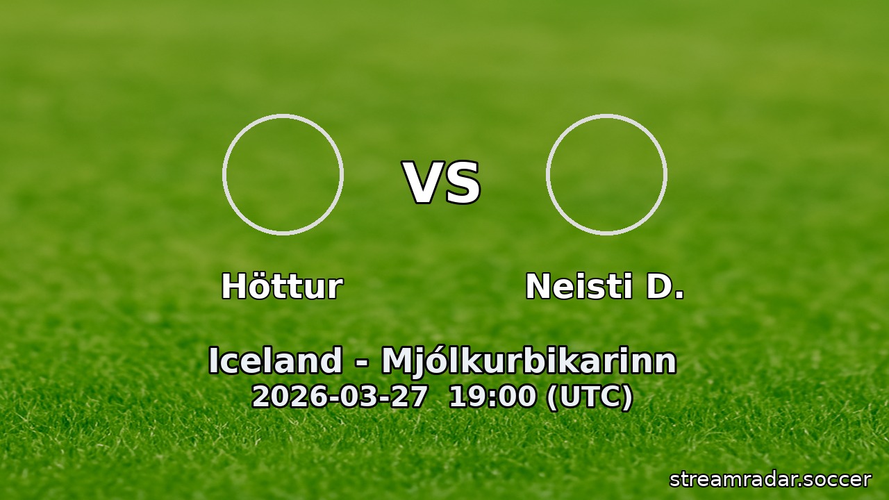 Höttur vs Neisti D.