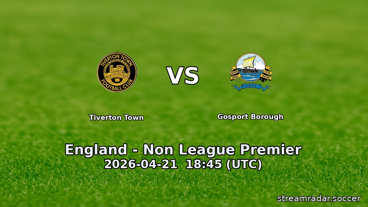 Tiverton Town vs Gosport Borough