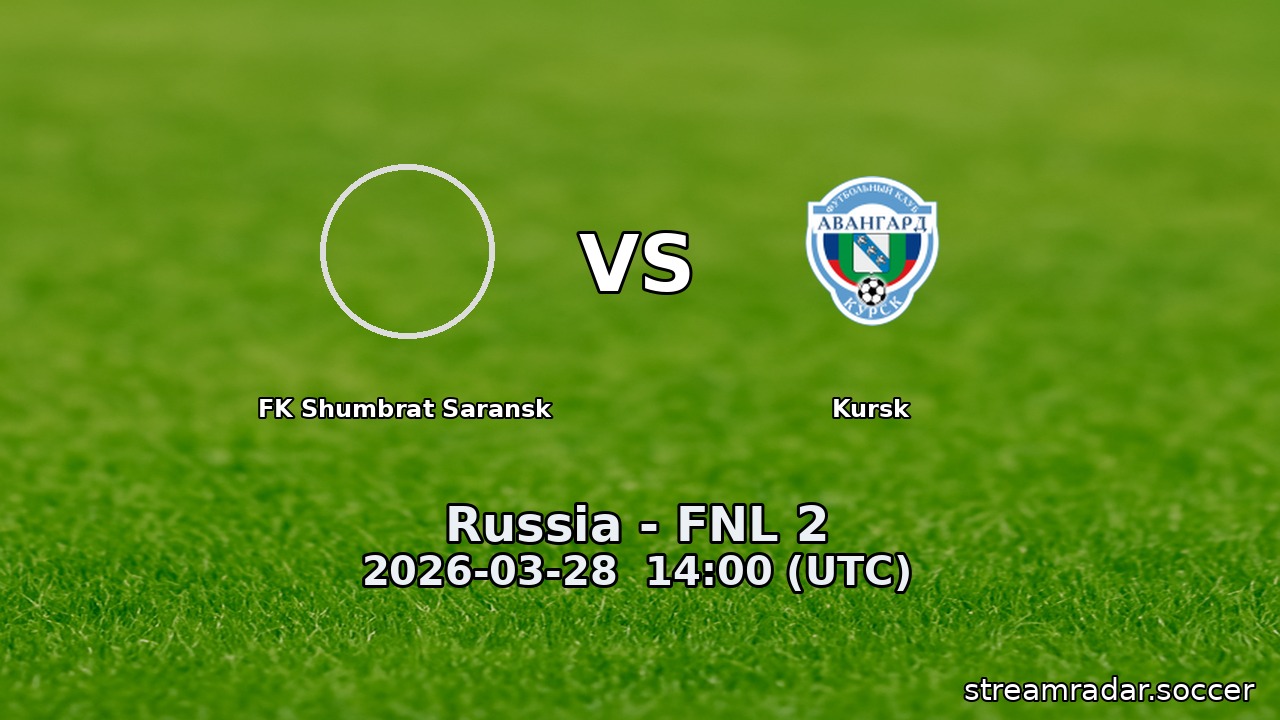 FK Shumbrat Saransk vs Kursk