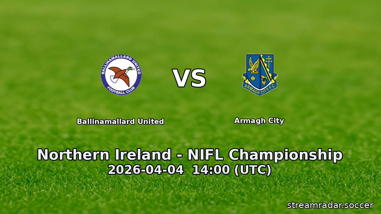 Ballinamallard United vs Armagh City