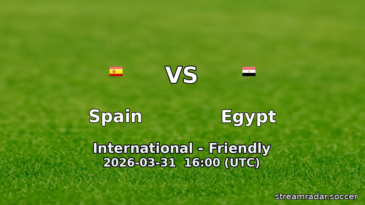 Spain vs Egypt