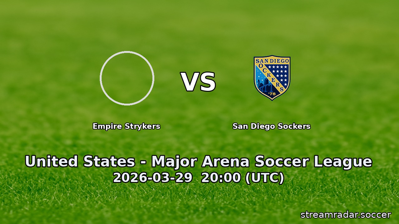 Empire Strykers vs San Diego Sockers