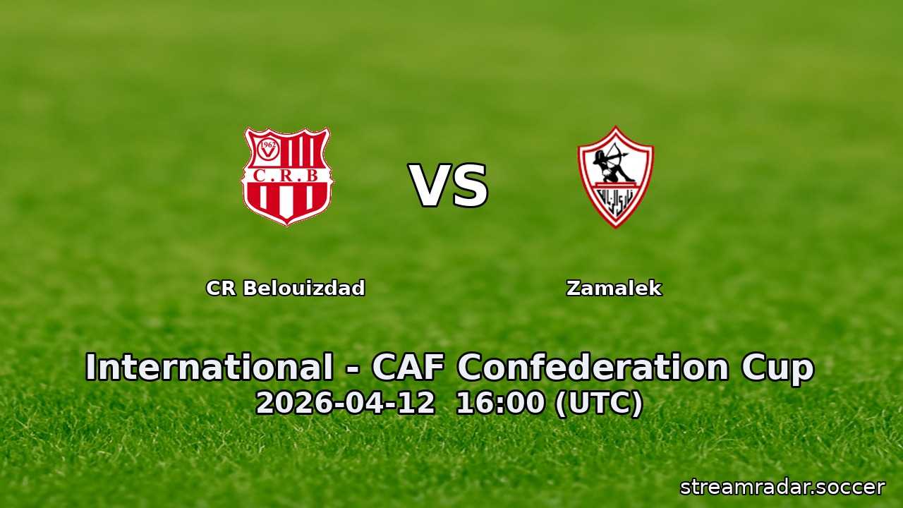 CR Belouizdad vs Zamalek