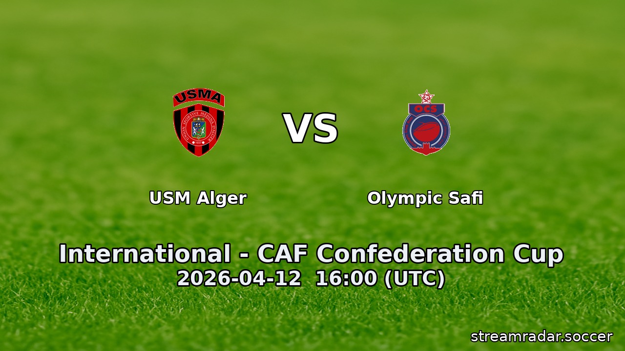 USM Alger vs Olympic Safi