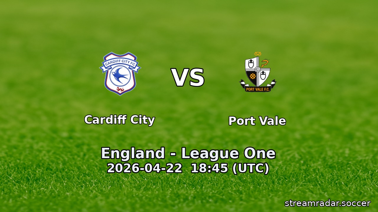 Cardiff City vs Port Vale