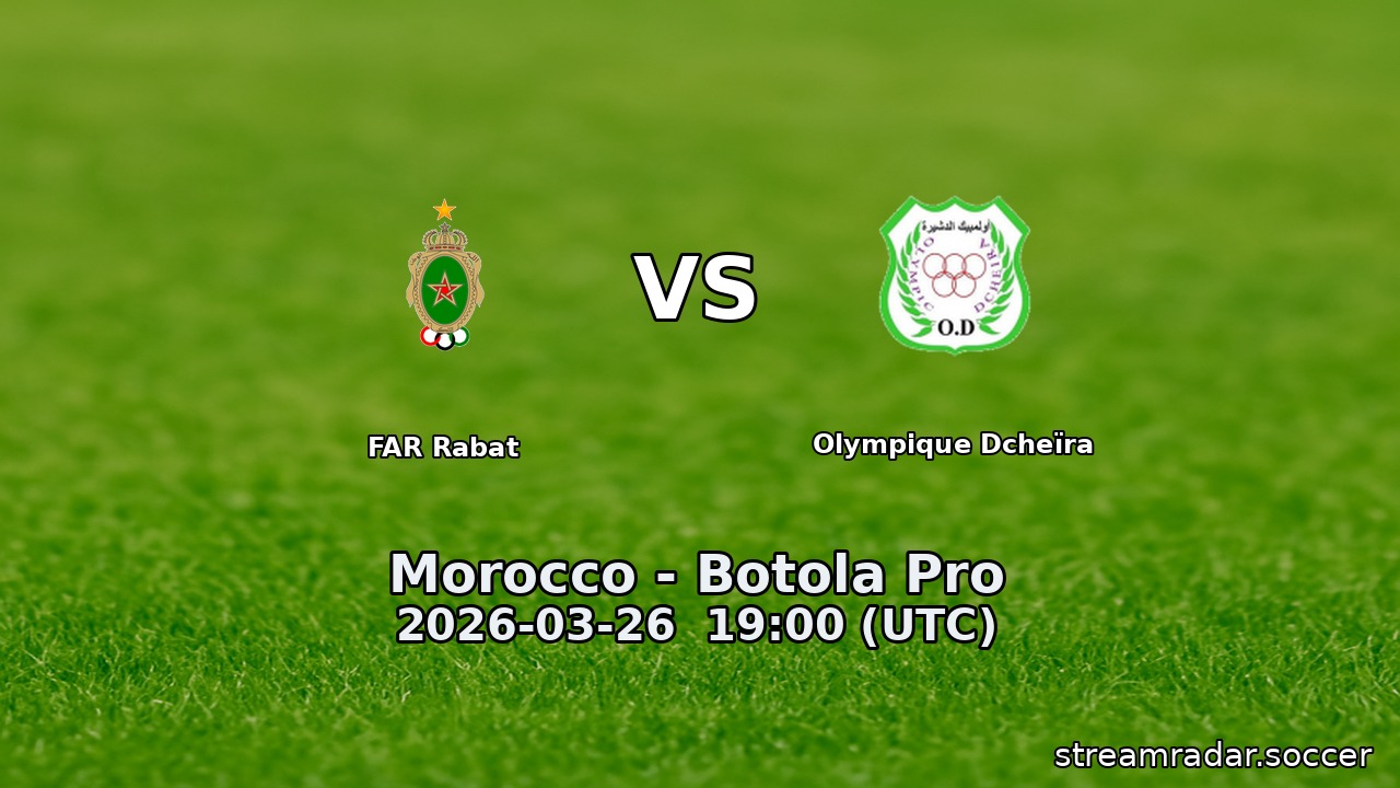 FAR Rabat vs Olympique Dcheïra