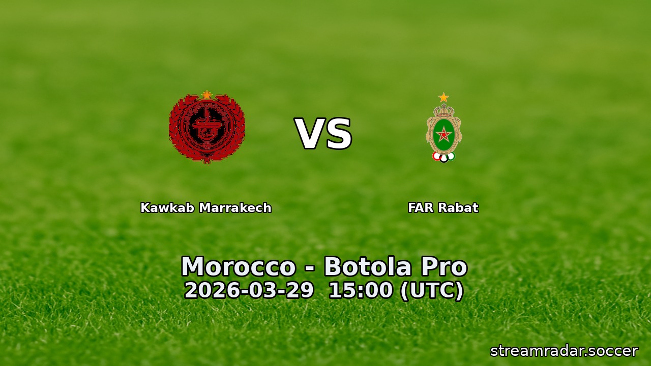 Kawkab Marrakech vs FAR Rabat