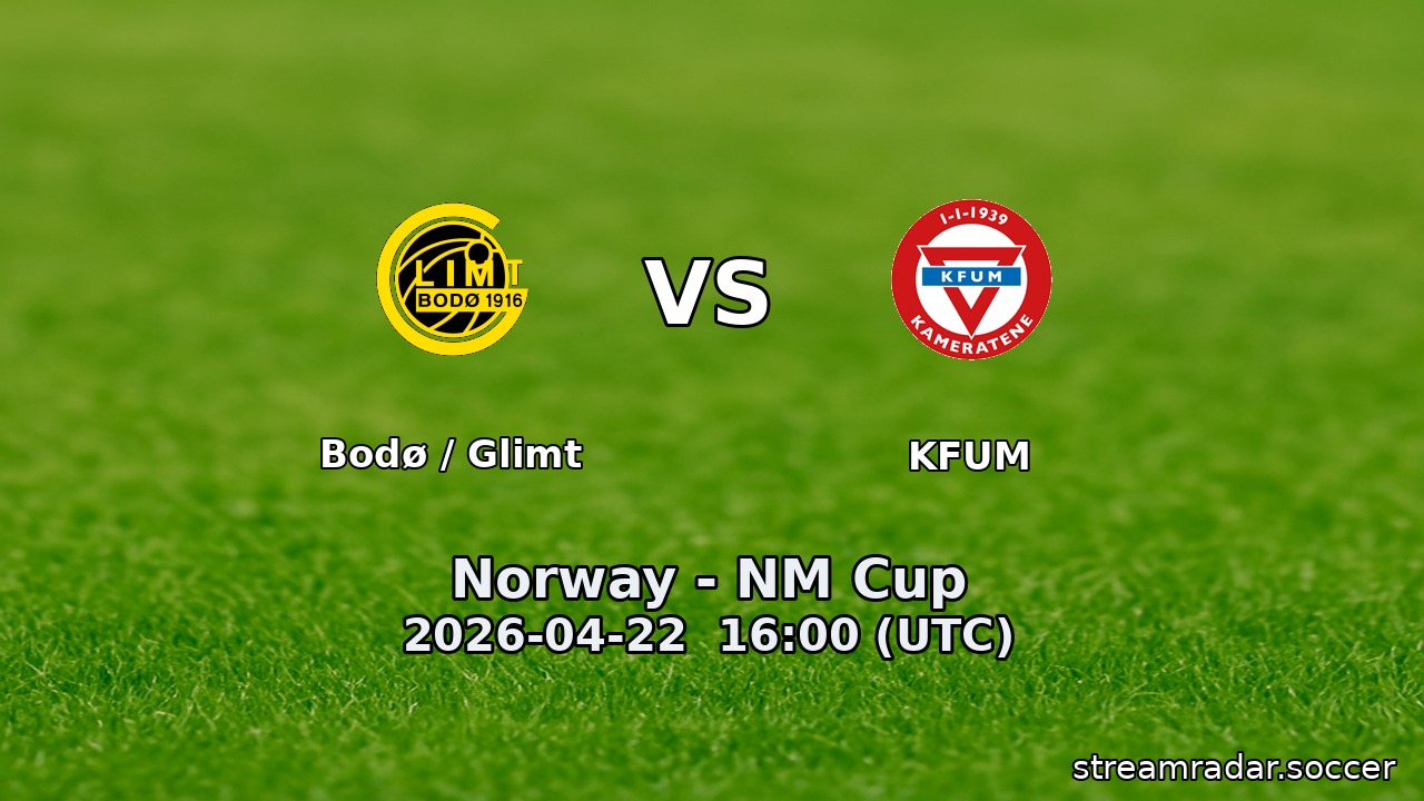 Bodø / Glimt vs KFUM