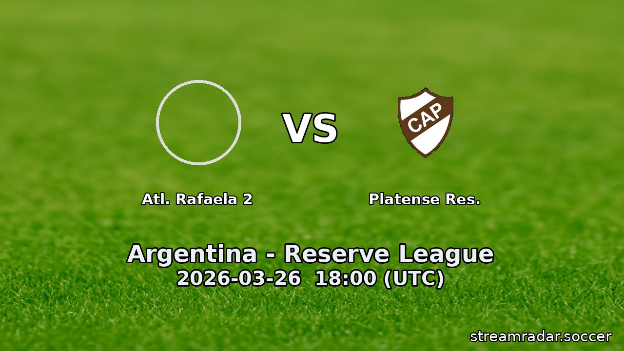 Atl. Rafaela 2 vs Platense Res.