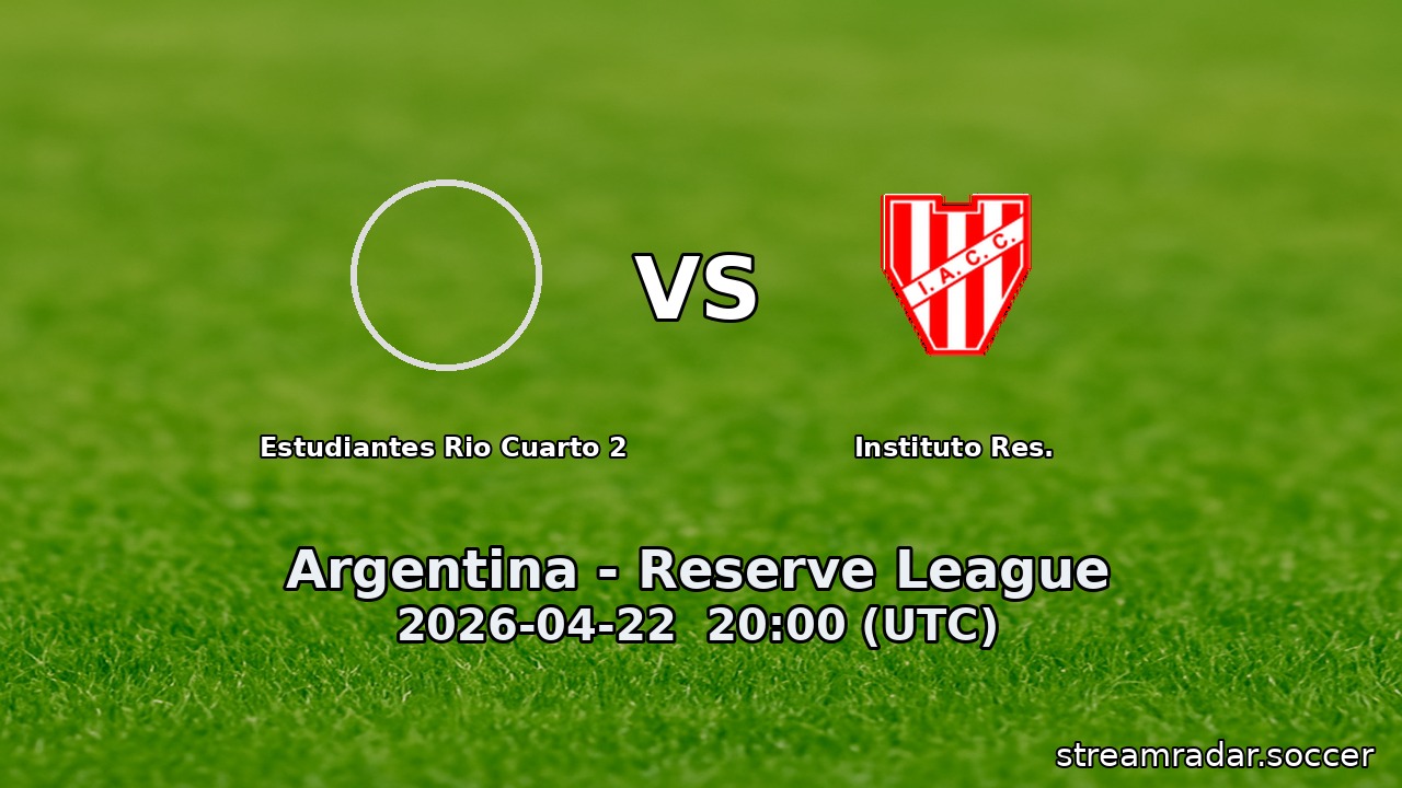 Estudiantes Rio Cuarto 2 vs Instituto Res.