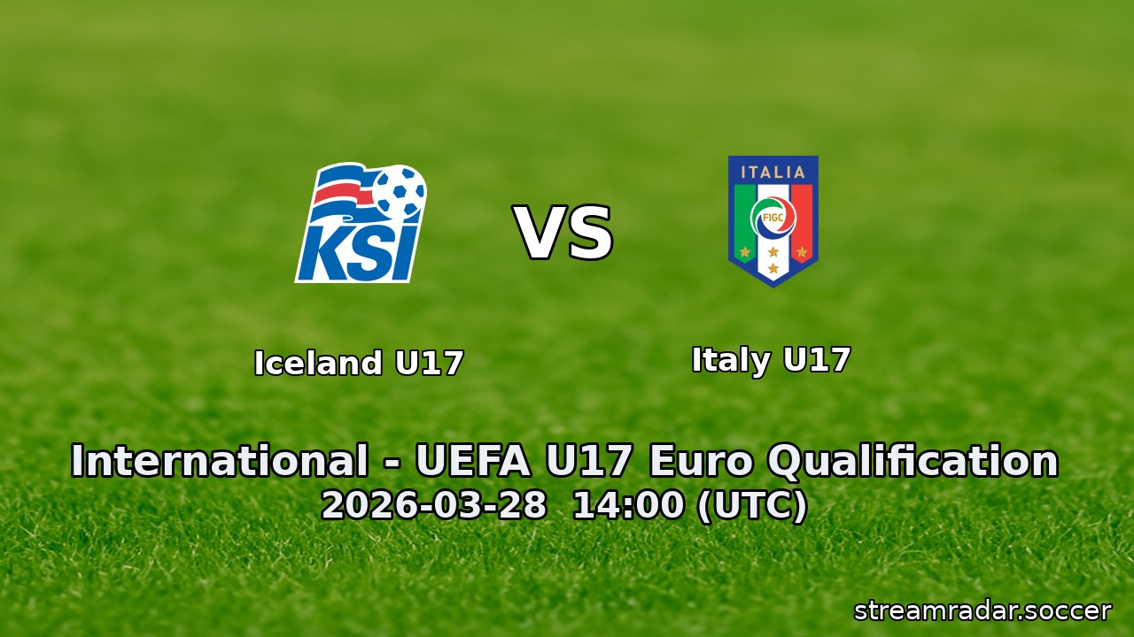 Iceland U17 vs Italy U17