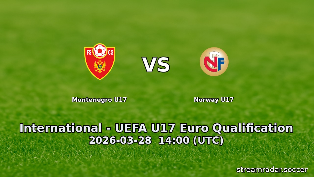 Montenegro U17 vs Norway U17