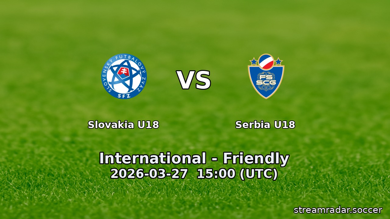 Slovakia U18 vs Serbia U18