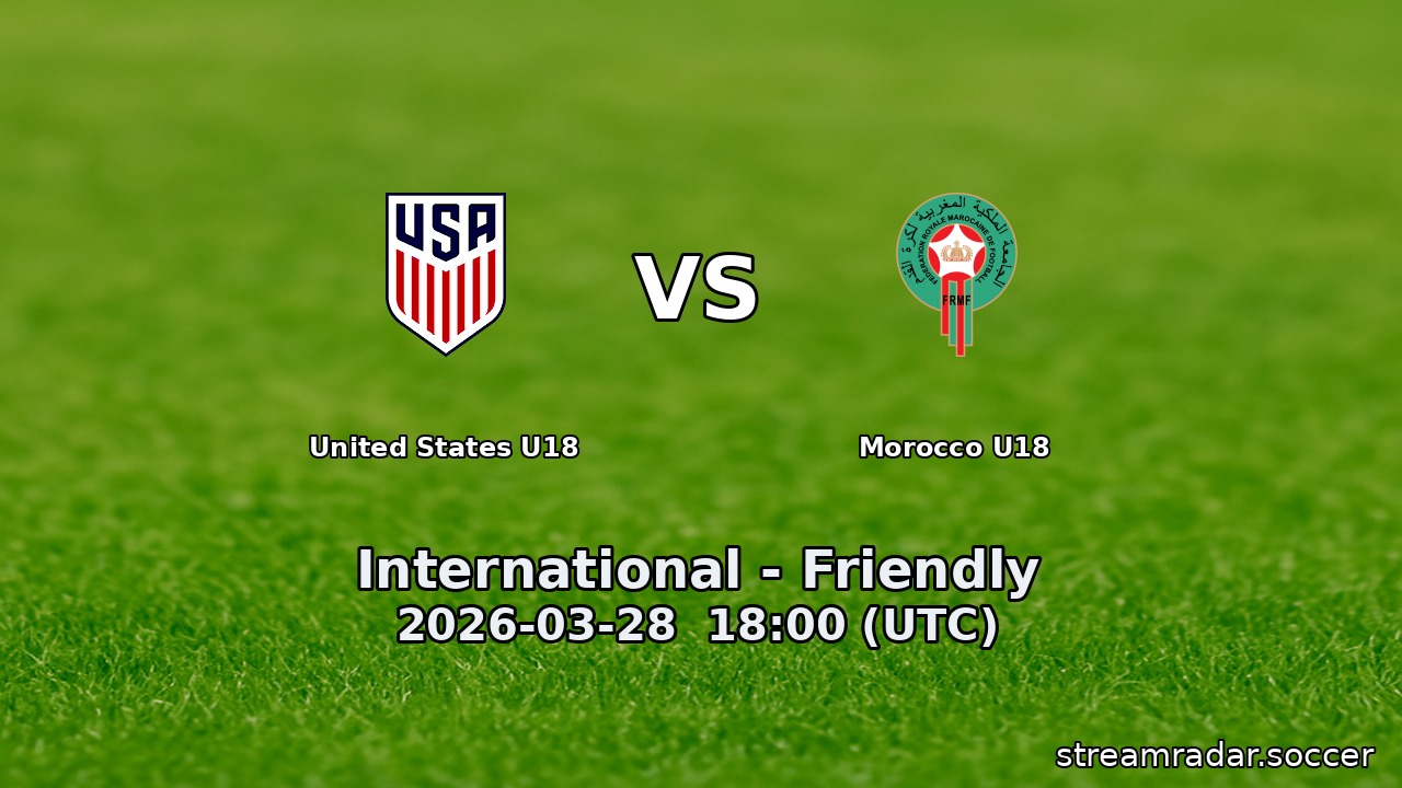 United States U18 vs Morocco U18