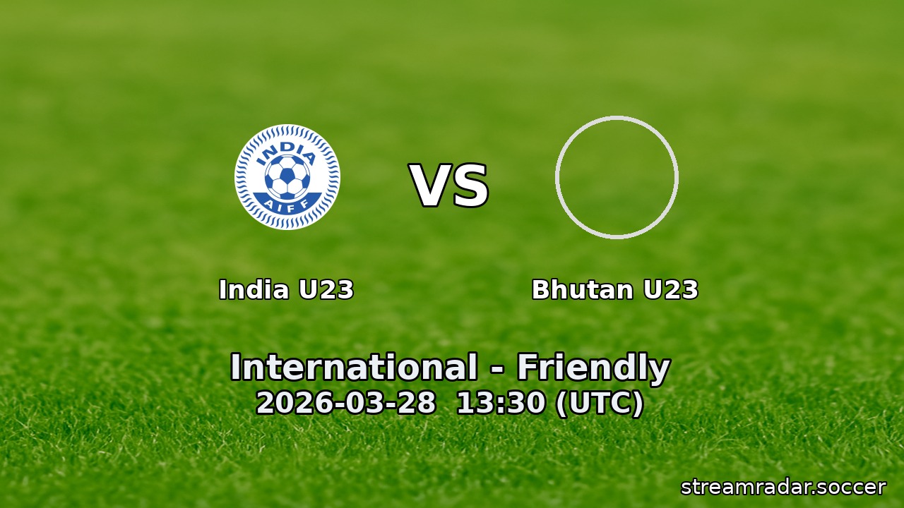 India U23 vs Bhutan U23