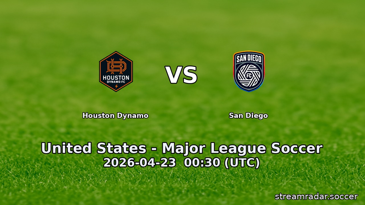 Houston Dynamo vs San Diego