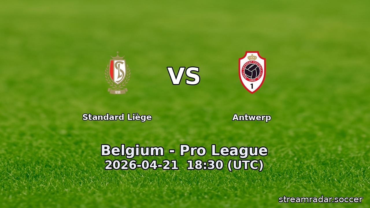 Standard Liège vs Antwerp