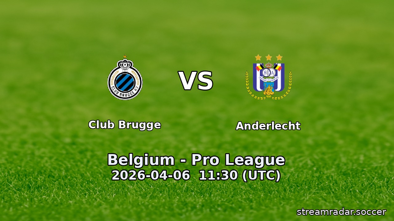 Club Brugge vs Anderlecht