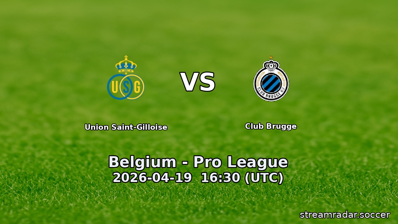 Union Saint-Gilloise vs Club Brugge