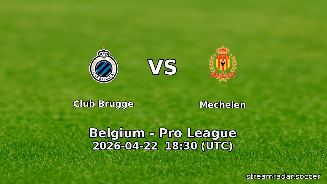 Club Brugge vs Mechelen