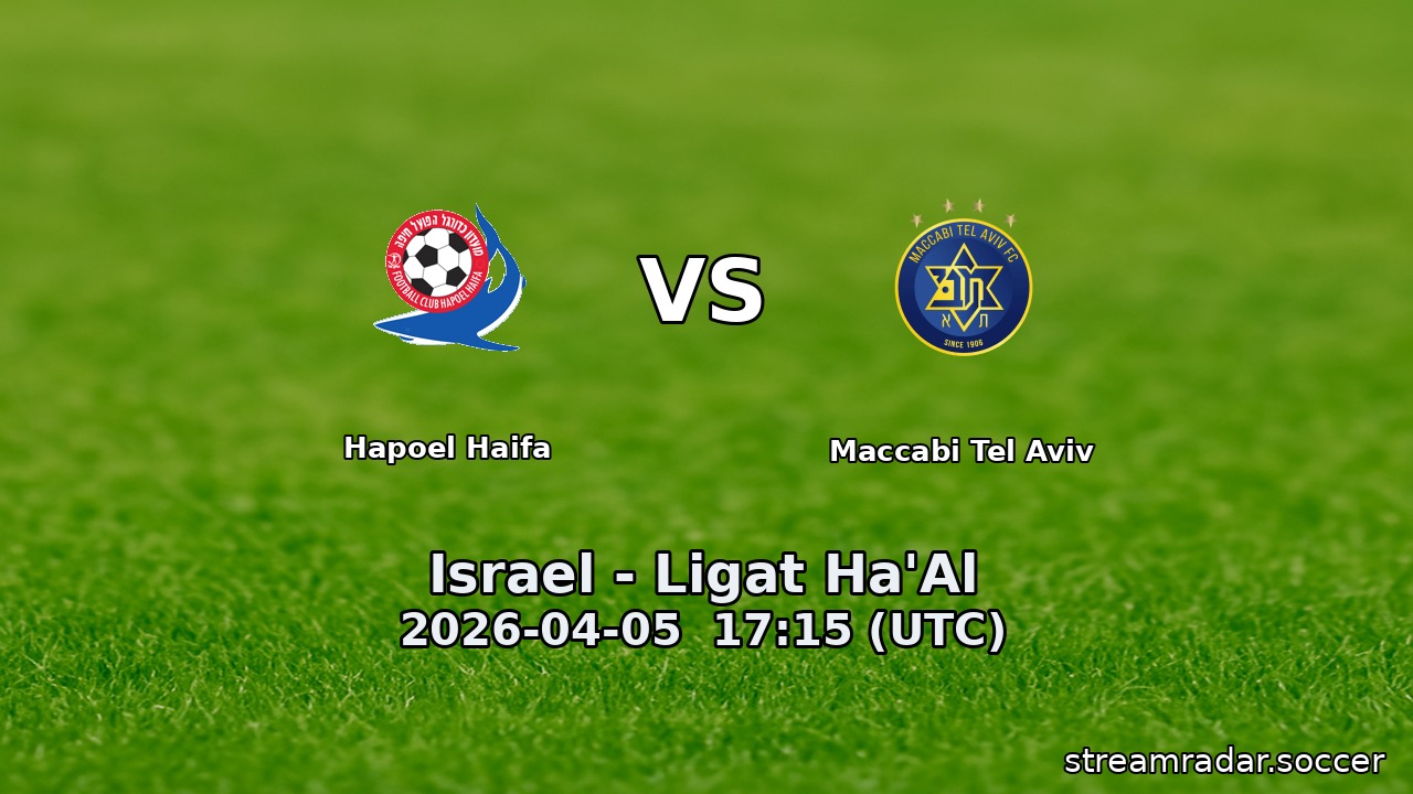 Hapoel Haifa vs Maccabi Tel Aviv