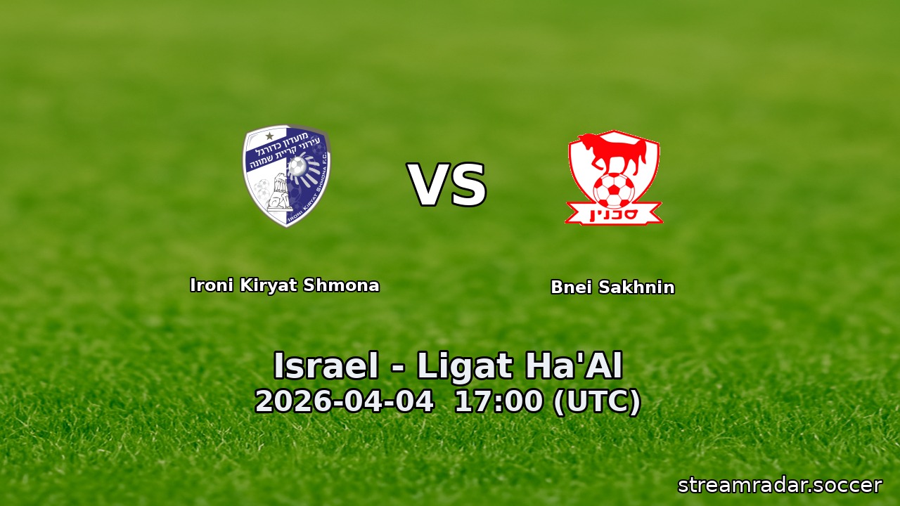 Ironi Kiryat Shmona vs Bnei Sakhnin
