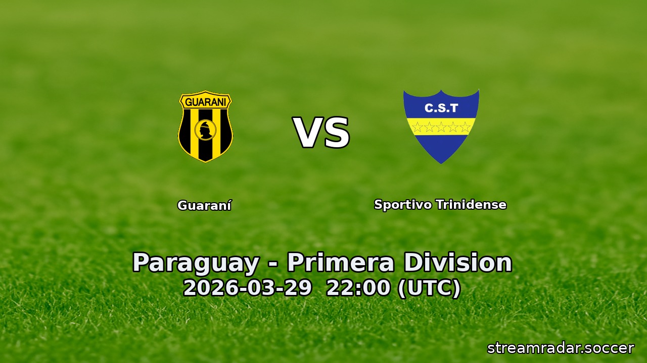 Guaraní vs Sportivo Trinidense