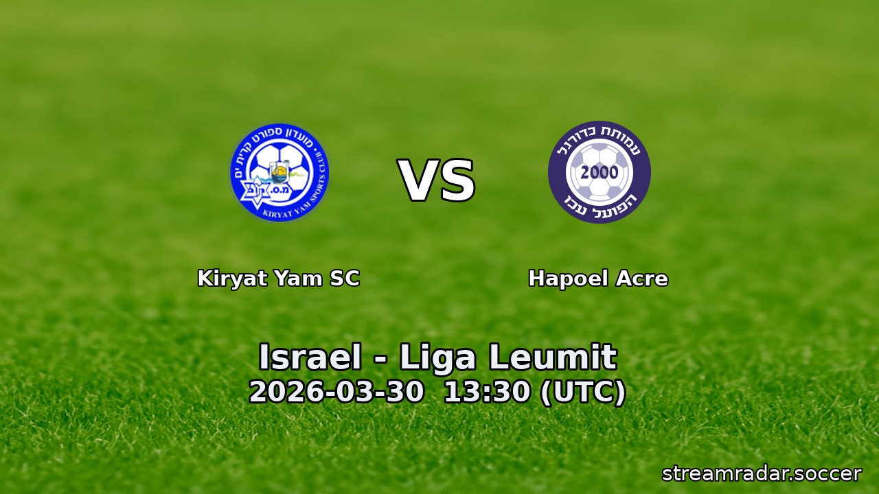 Kiryat Yam SC vs Hapoel Acre