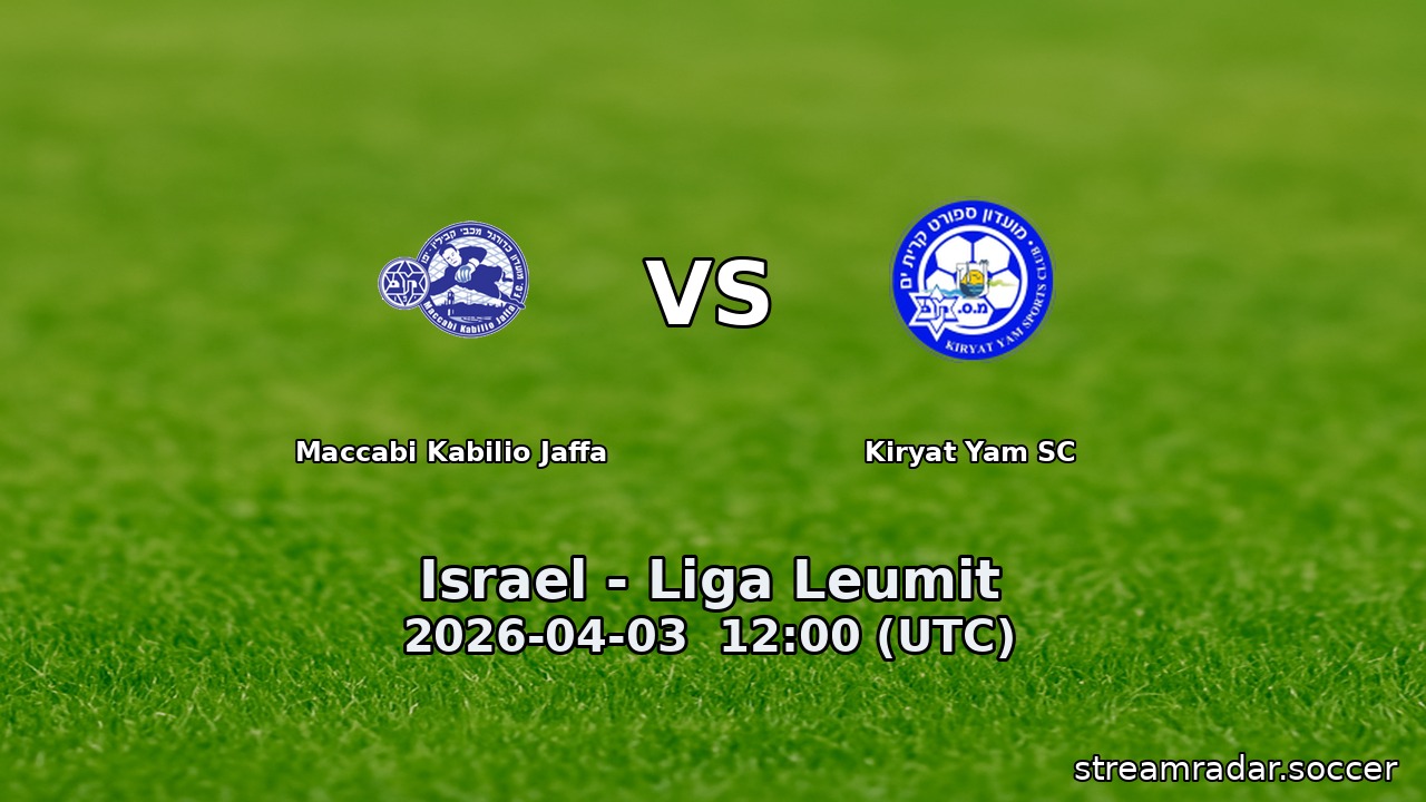 Maccabi Kabilio Jaffa vs Kiryat Yam SC