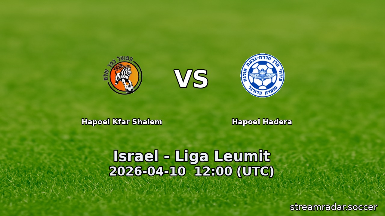 Hapoel Kfar Shalem vs Hapoel Hadera