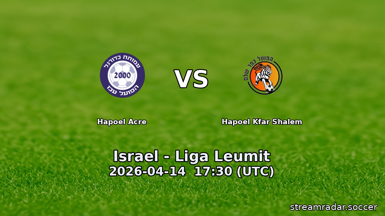 Hapoel Acre vs Hapoel Kfar Shalem