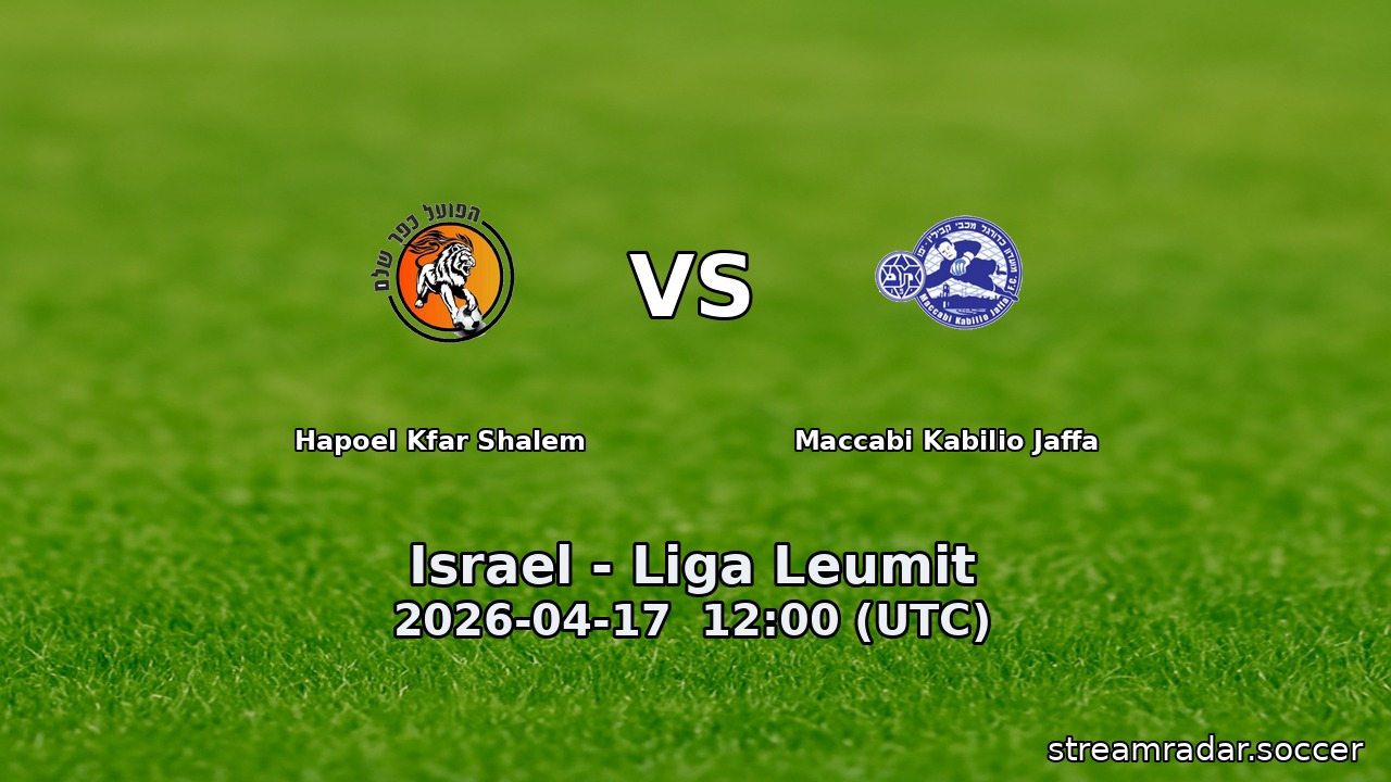 Hapoel Kfar Shalem vs Maccabi Kabilio Jaffa
