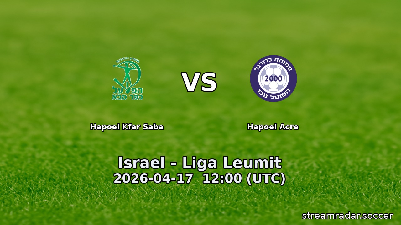 Hapoel Kfar Saba vs Hapoel Acre