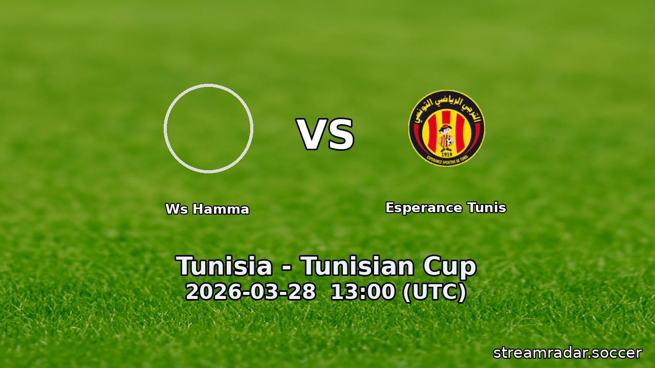 Ws Hamma vs Esperance Tunis
