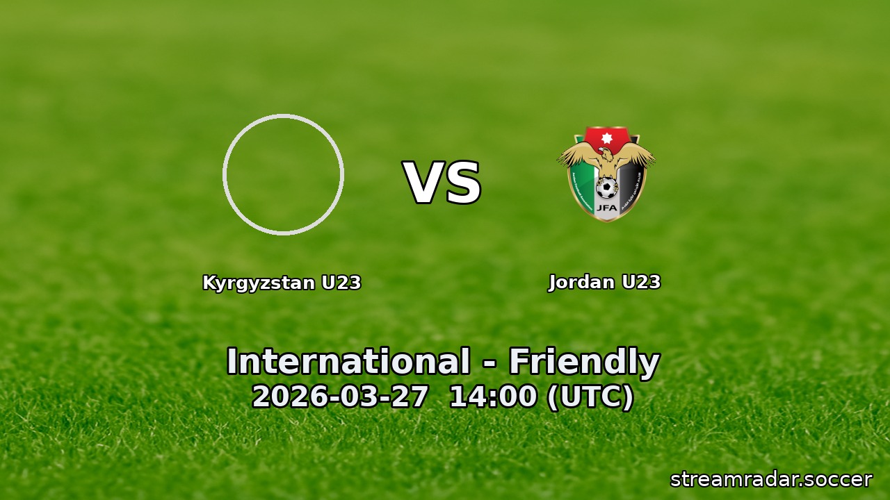 Kyrgyzstan U23 vs Jordan U23