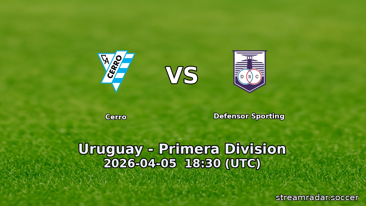 Cerro vs Defensor Sporting