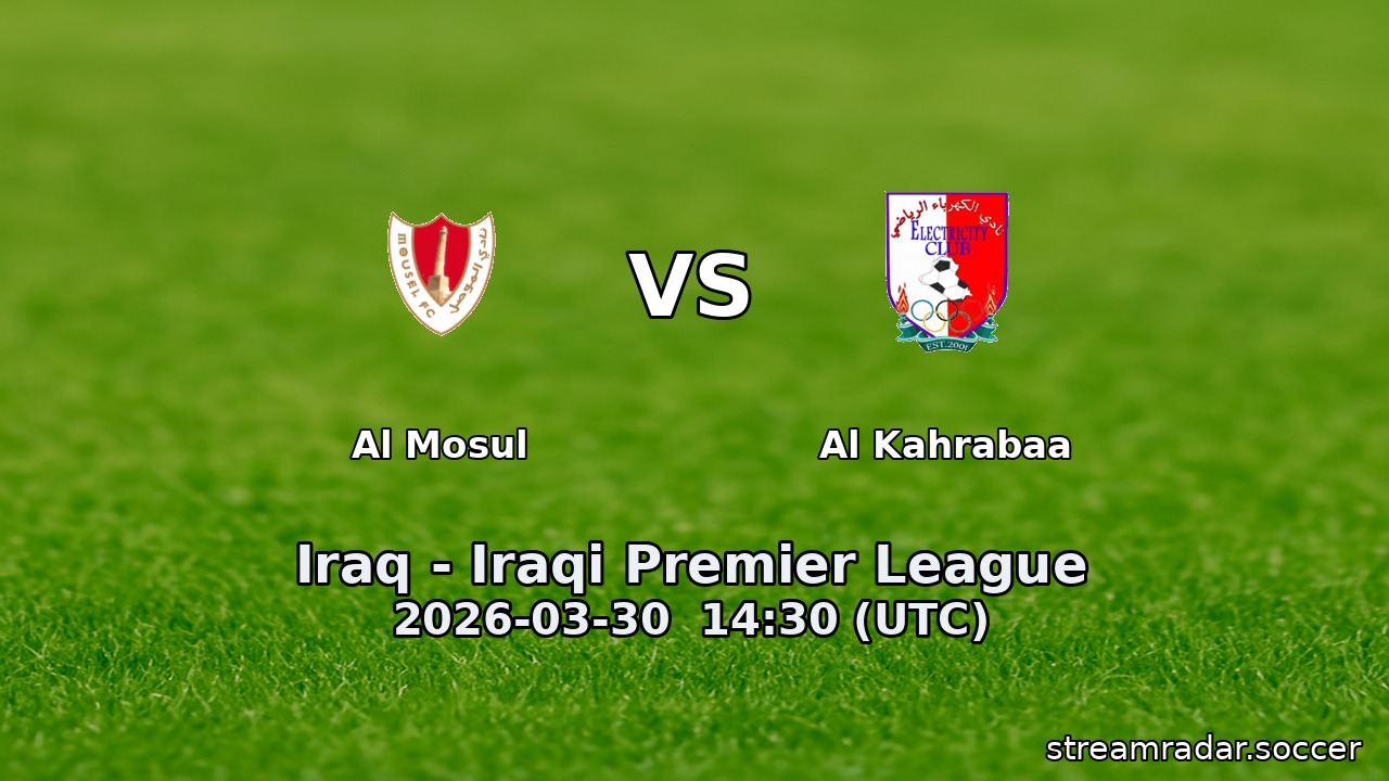 Al Mosul vs Al Kahrabaa