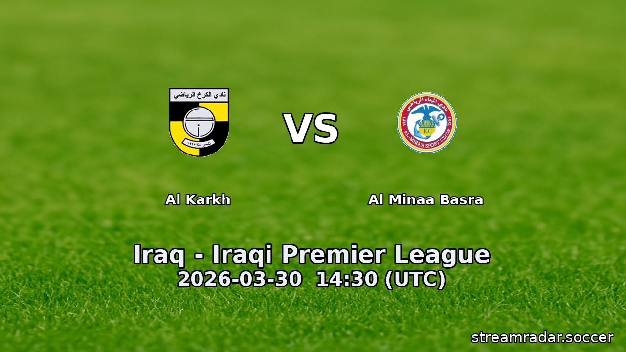 Al Karkh vs Al Minaa Basra