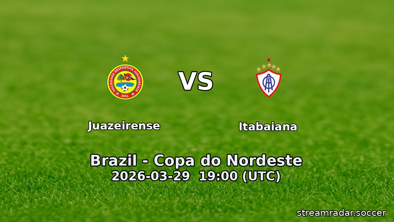 Juazeirense vs Itabaiana