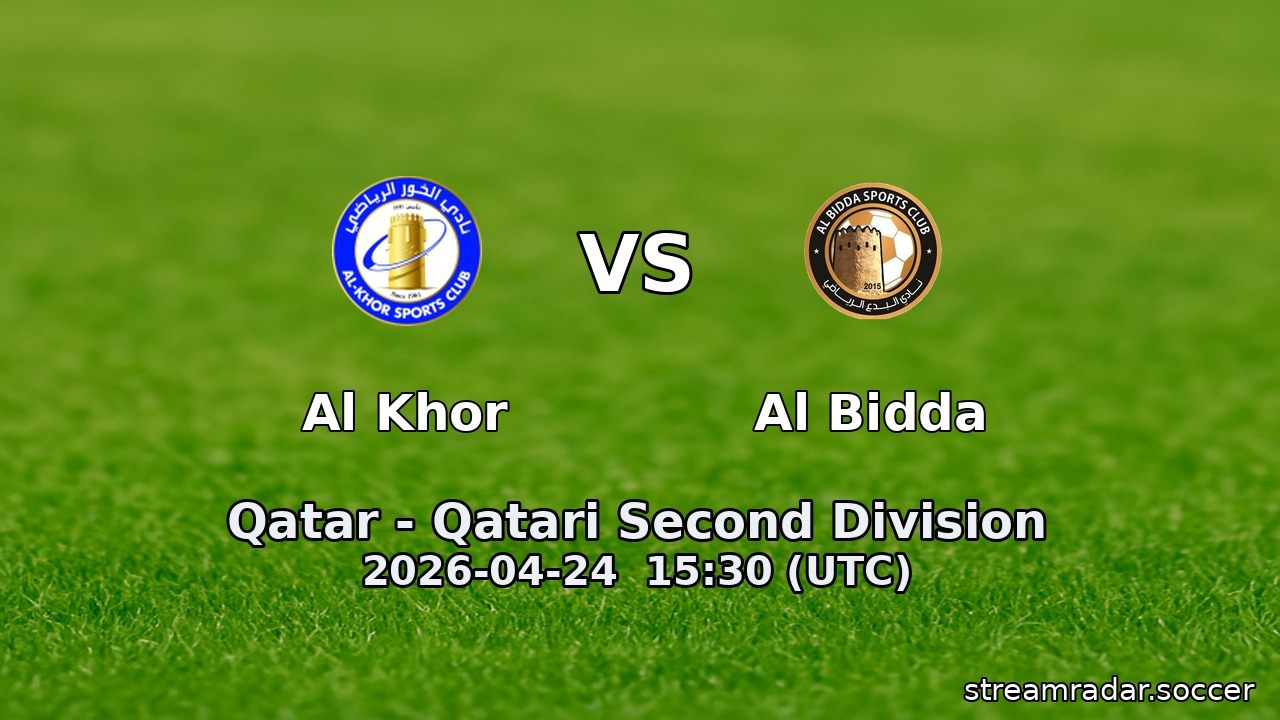Al Khor vs Al Bidda