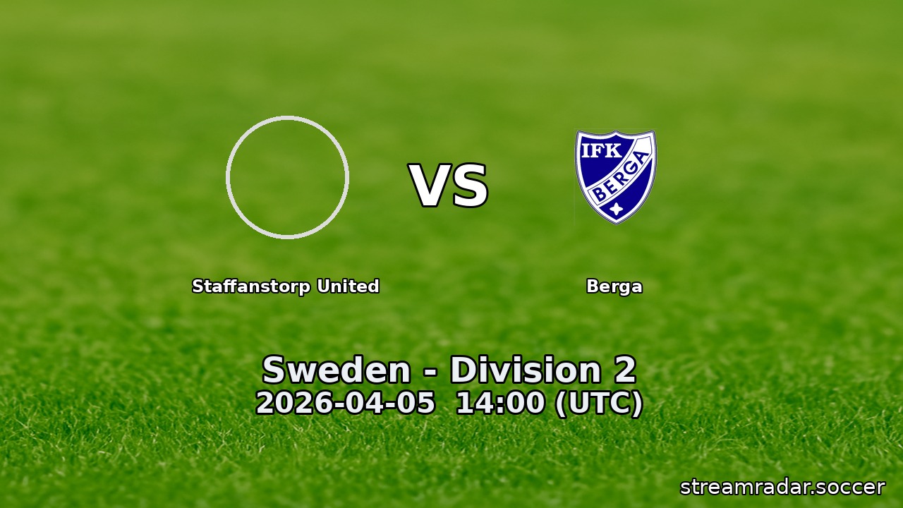 Staffanstorp United vs Berga