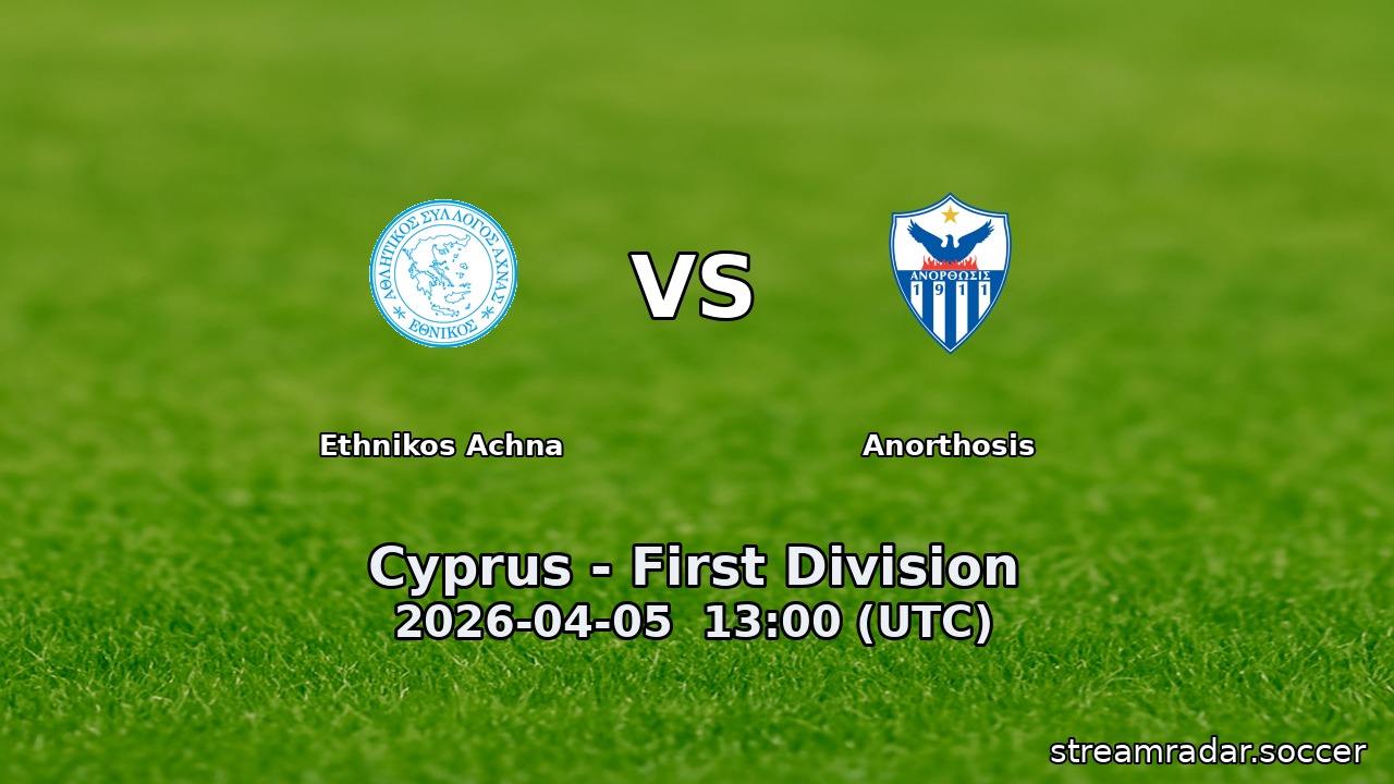 Ethnikos Achna vs Anorthosis