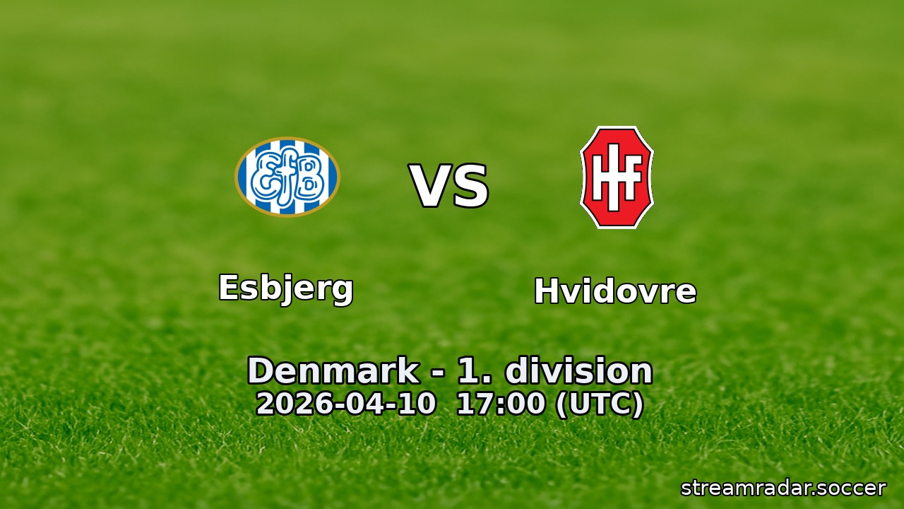 Esbjerg vs Hvidovre