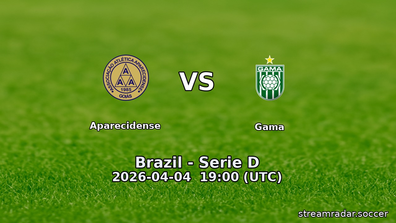Aparecidense vs Gama